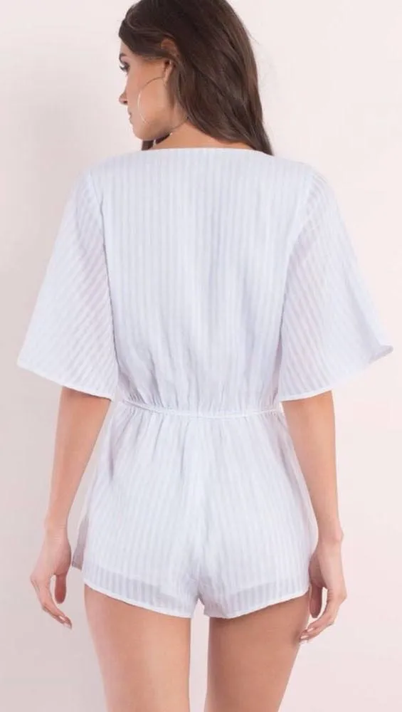 Tobi Blue Stripped Romper - Image 2