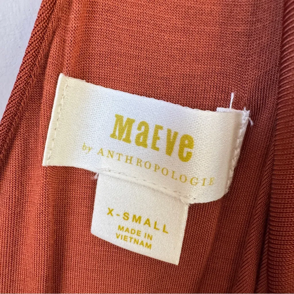 Anthropologie Maeve Enchantment copper stretch Jumpsuit Sz XS - Image 8