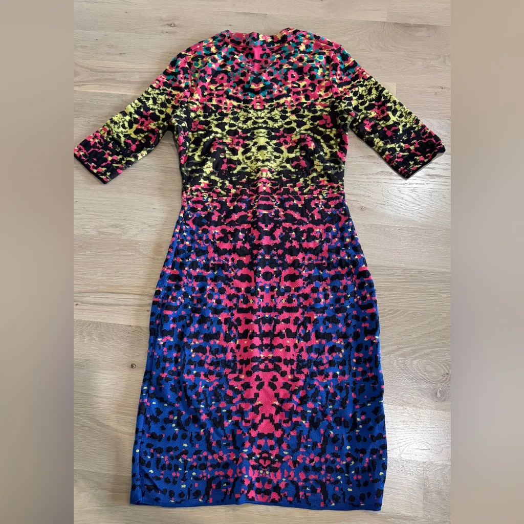 Missoni Rainbow Lizard Print Pencil Knit Dress size 10 - Image 3