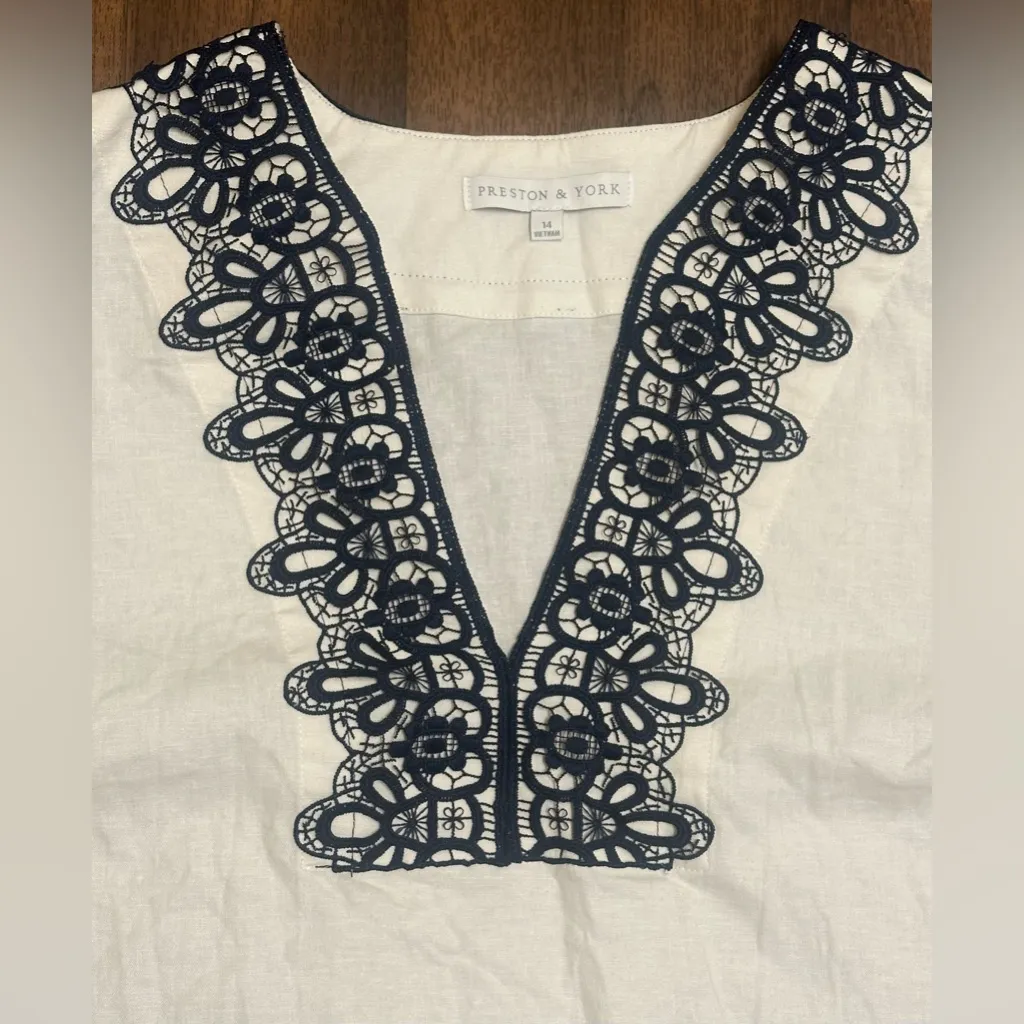 Preston & York White Embroidered Long Sleeve Tunic - Image 5