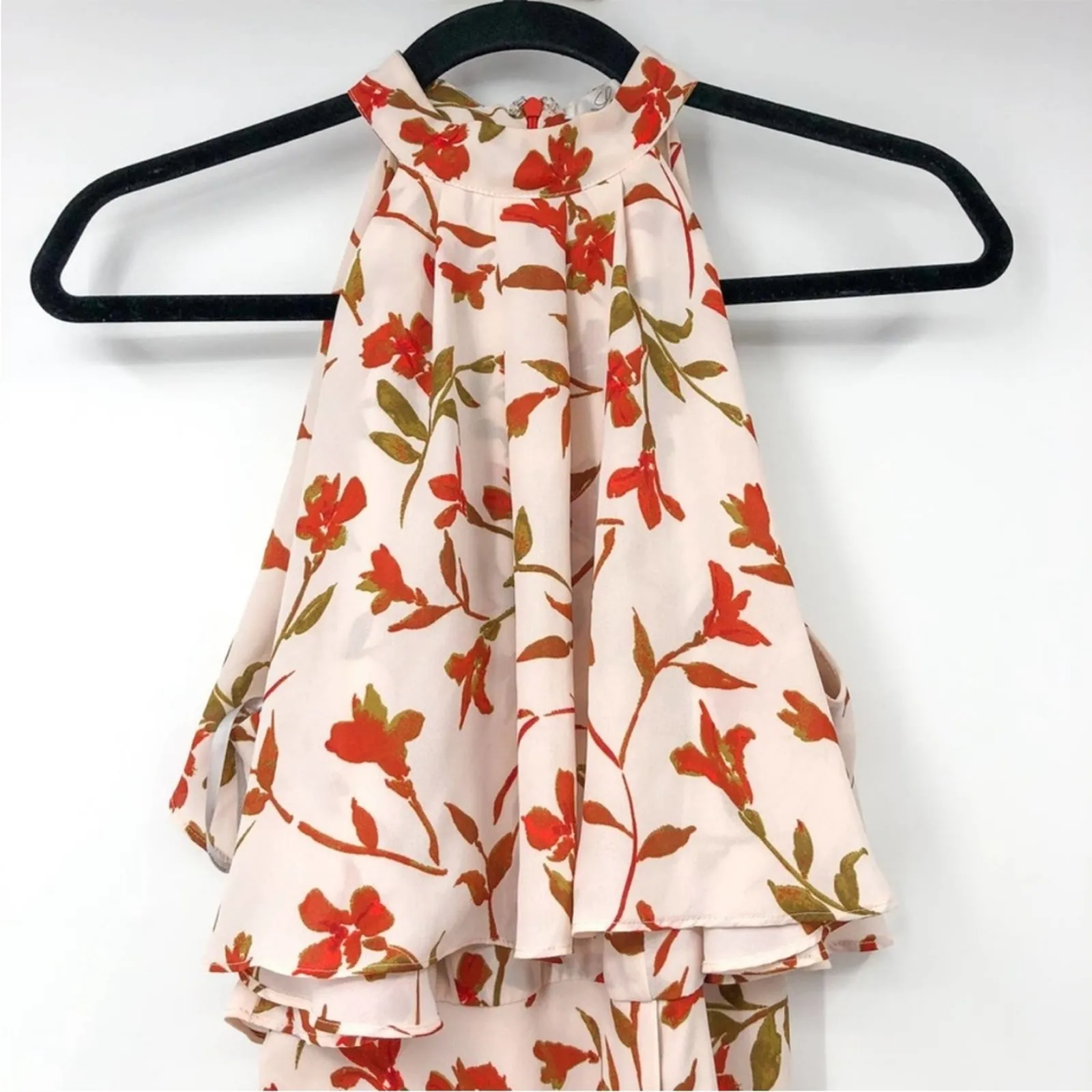 Lovers + Friends Golden Ray Palm Print Halter Maxi Dress Size XS Side Slit Hem - Image 4