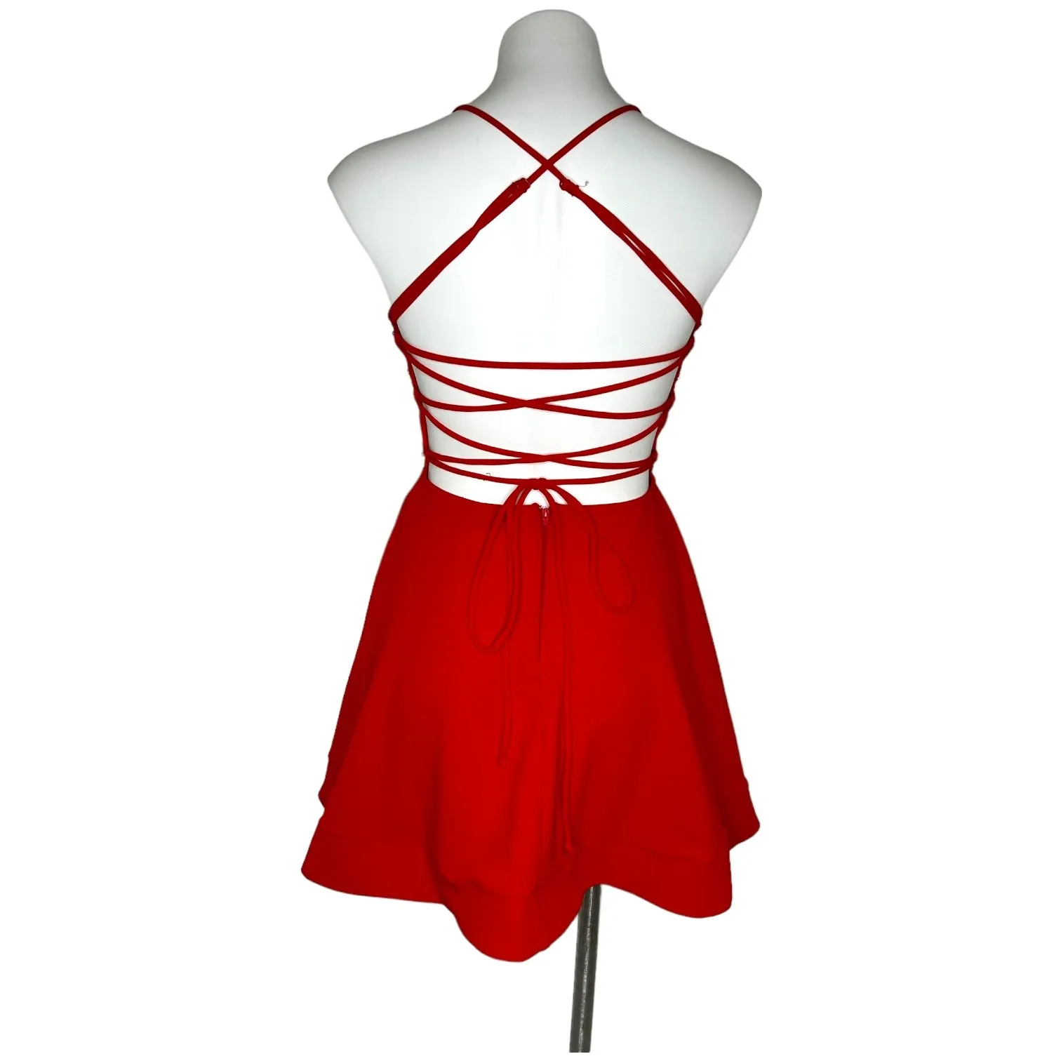 B Darlin Strappy Embellished A-Line Dress Red Junior's Size 7 Prom Hoco - Image 2
