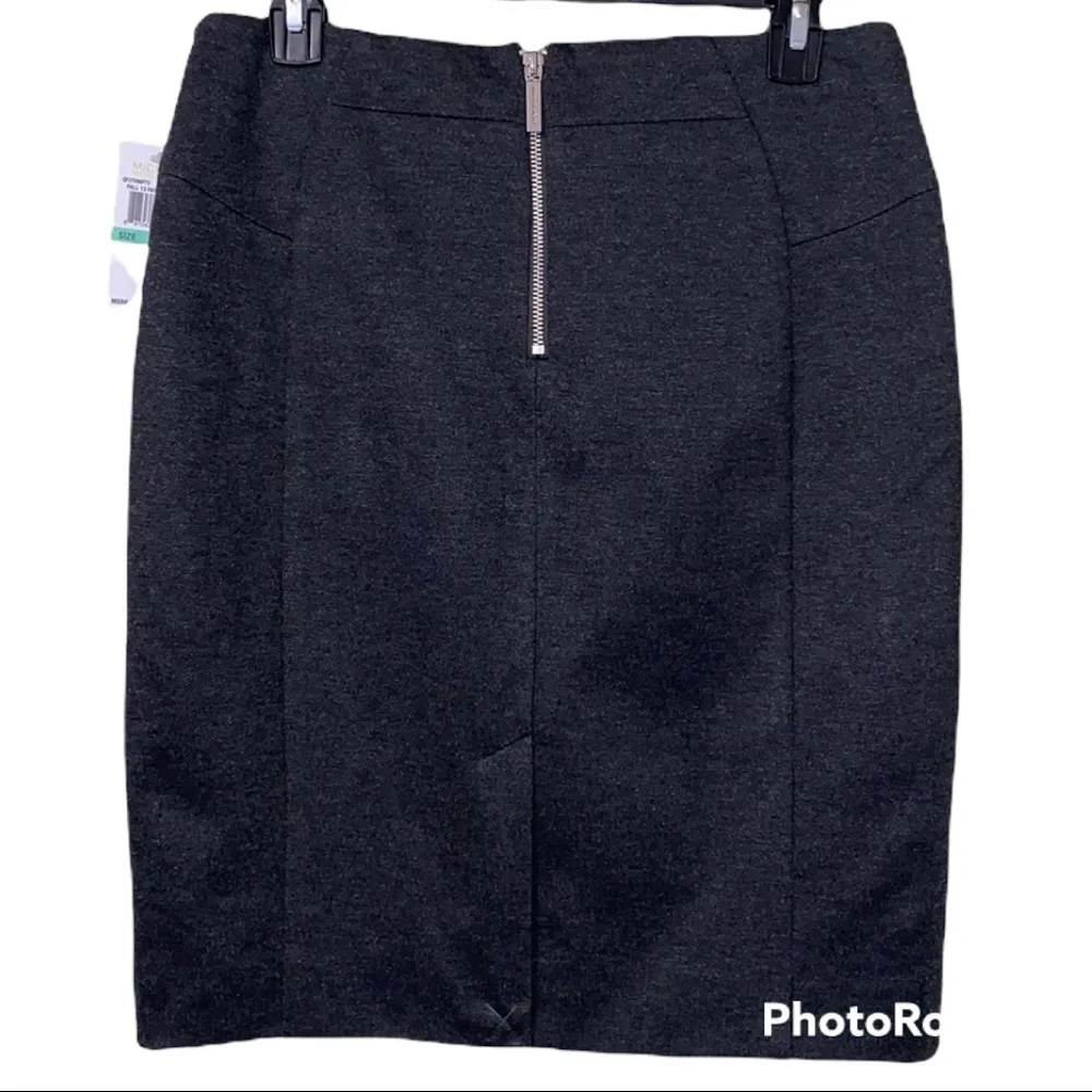 Michael Michael Kors size 8 women’s dark gray Derby pencil skirt zipper pockets - Image 2
