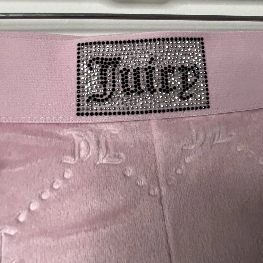JUICY COUTURE Sleepwear Velour Shorts Style 1 Pair Size Medium Pink - Image 3