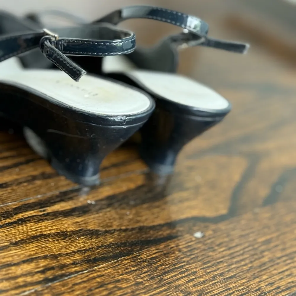 Navy Etienne Aigner Slingback Sandals - Image 6