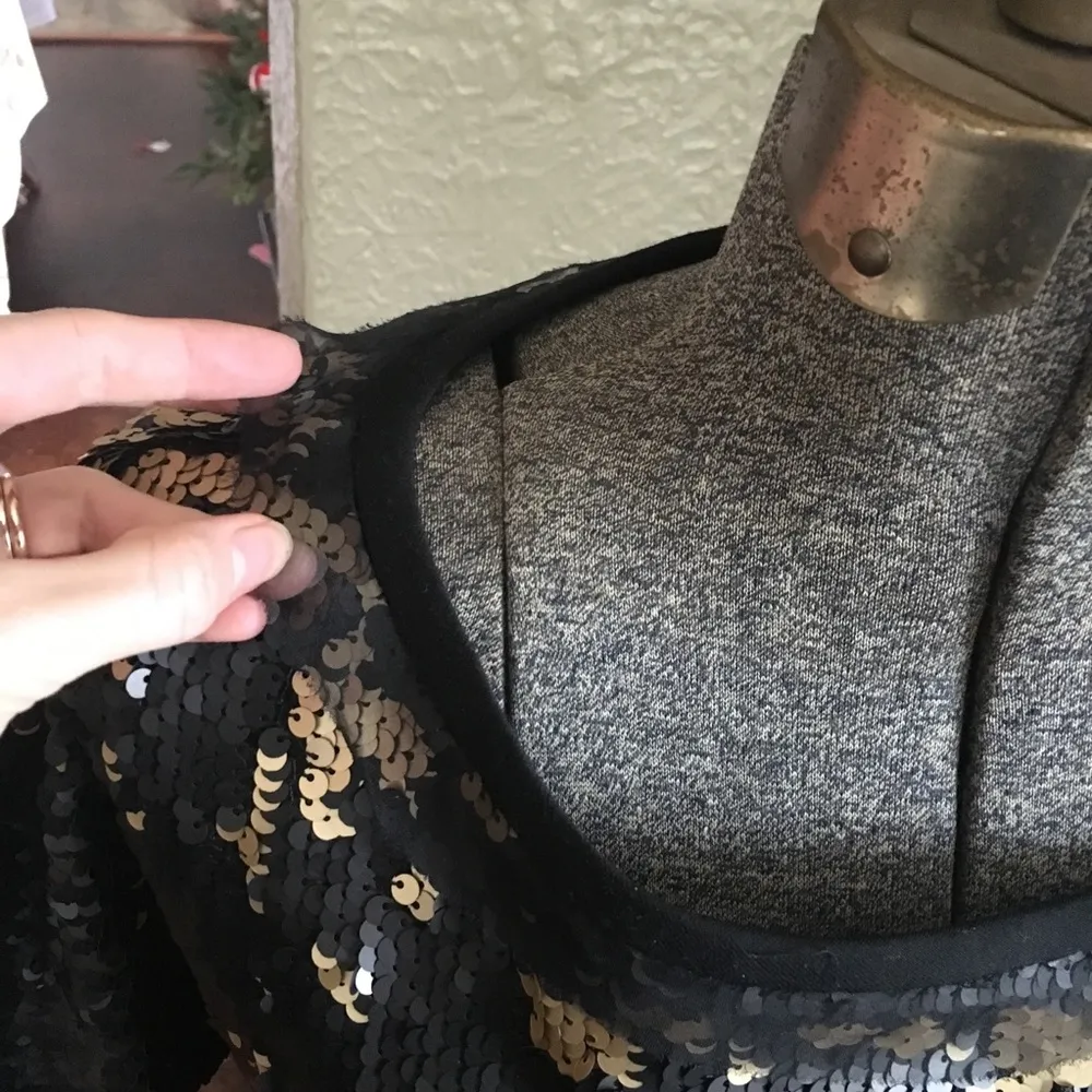 NWOT Sequined Party Cocktail Dress Cesar Galindo runway dress new years dress Size 6 - Image 3