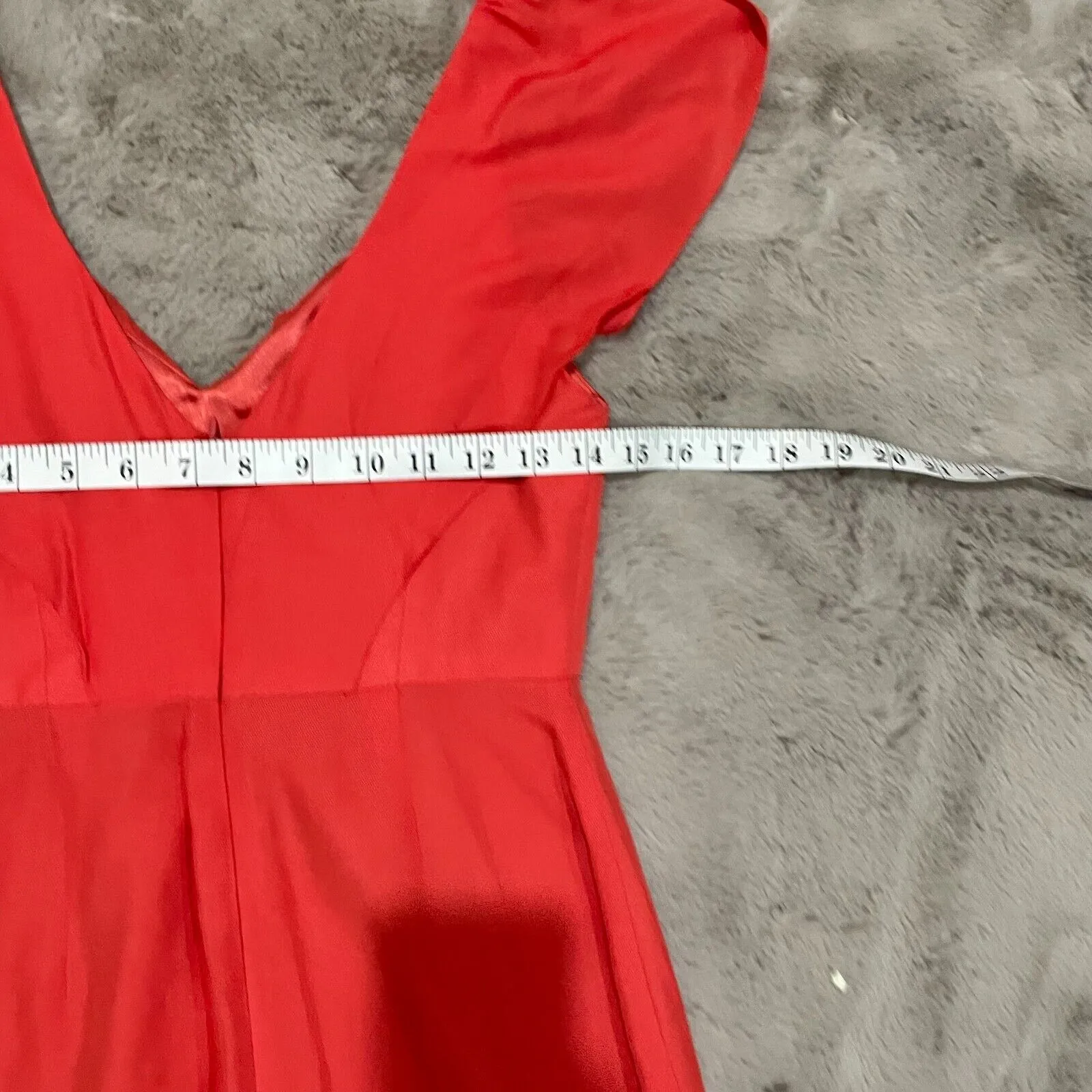 Jenny Yoo‎ Collection Red Ruffle Silk Blend Dress Size 0 Cocktail Wedding $265 - Image 8