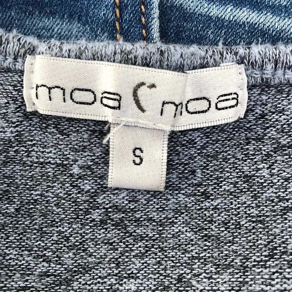 Moa Moa Crisscross Pullover Sweater Blue Sz Small - Image 6