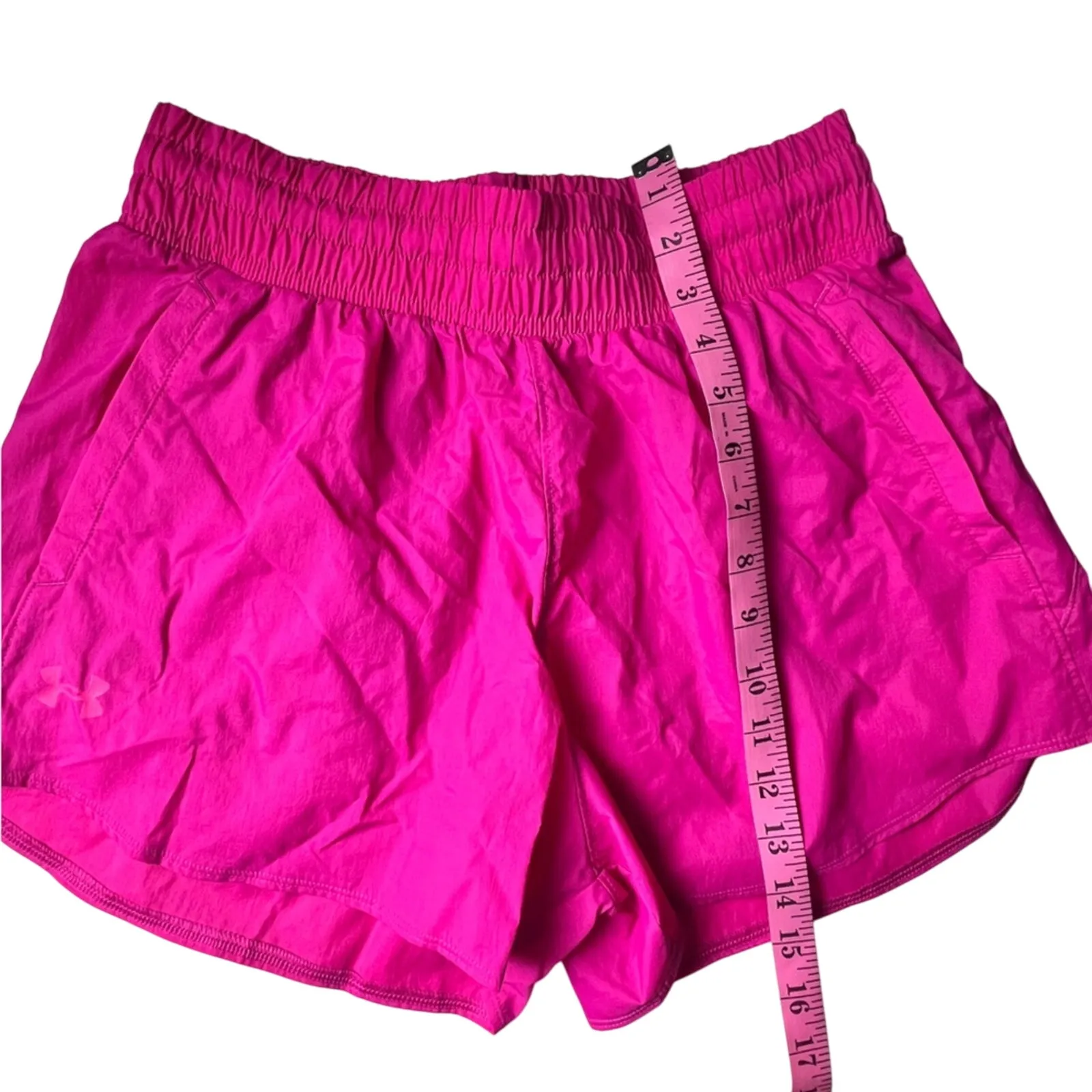 Under Armour Women’s  Woven Bright Pink  Crinkle Workout  Athletic Shorts NWT XS - Image 8