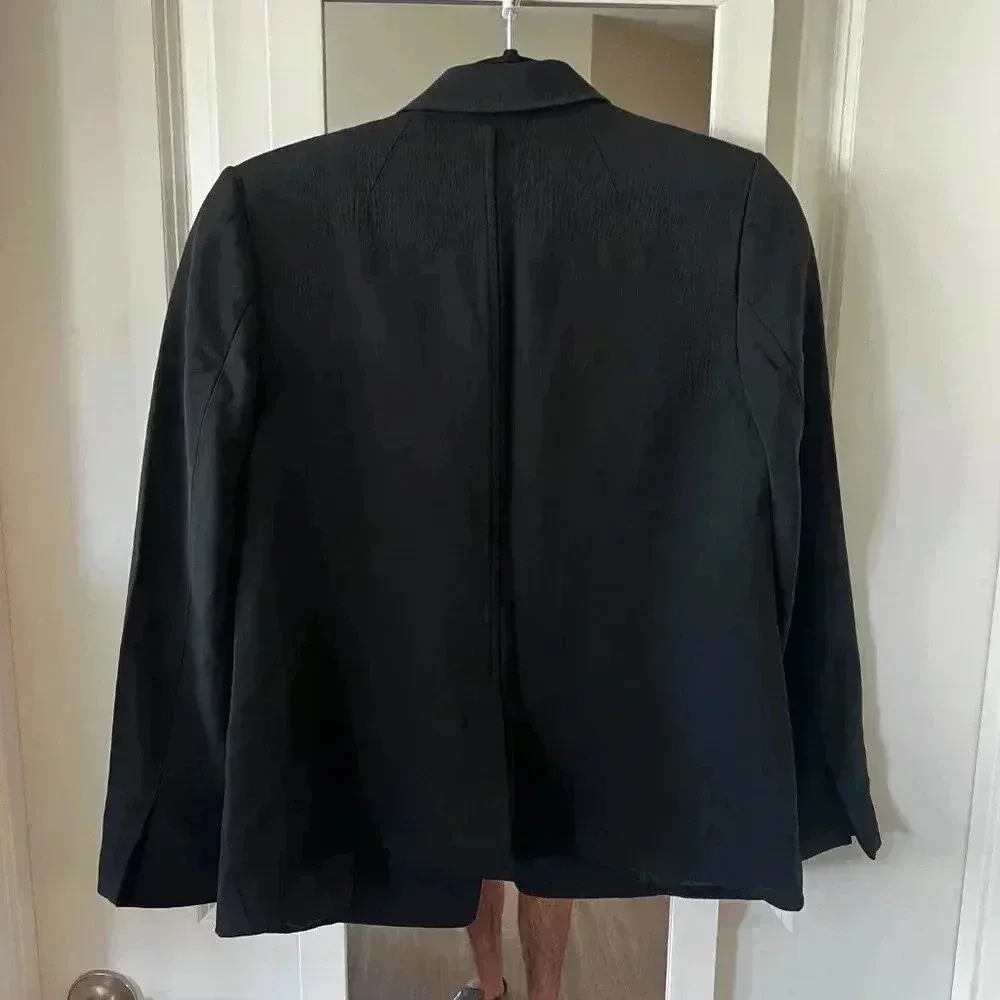 Women's ALC One Button Blazer Jacket Size 6 Color Black - Image 4