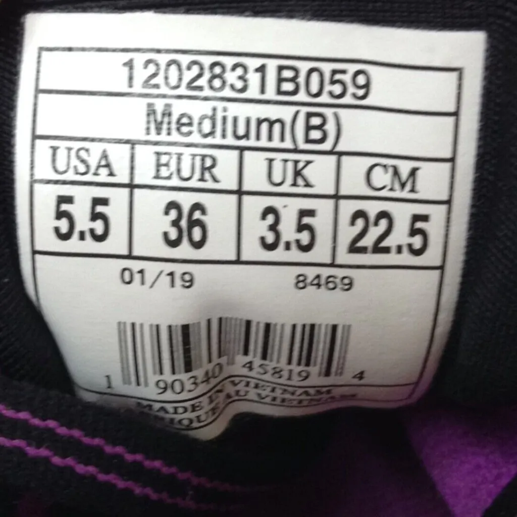 Brooks Sneaker Womens 5.5 Glycerin Black Purple Running Shoes Lace Up Low‎ Top - Image 10