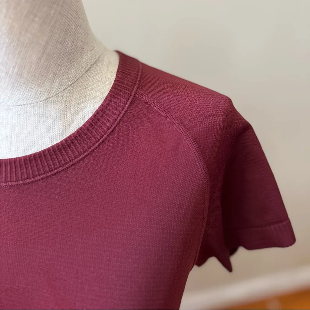 CRZ Yoga Women's Seamless Athletic Workout Short Sleeve Shirt Top Red Size M - Image 11