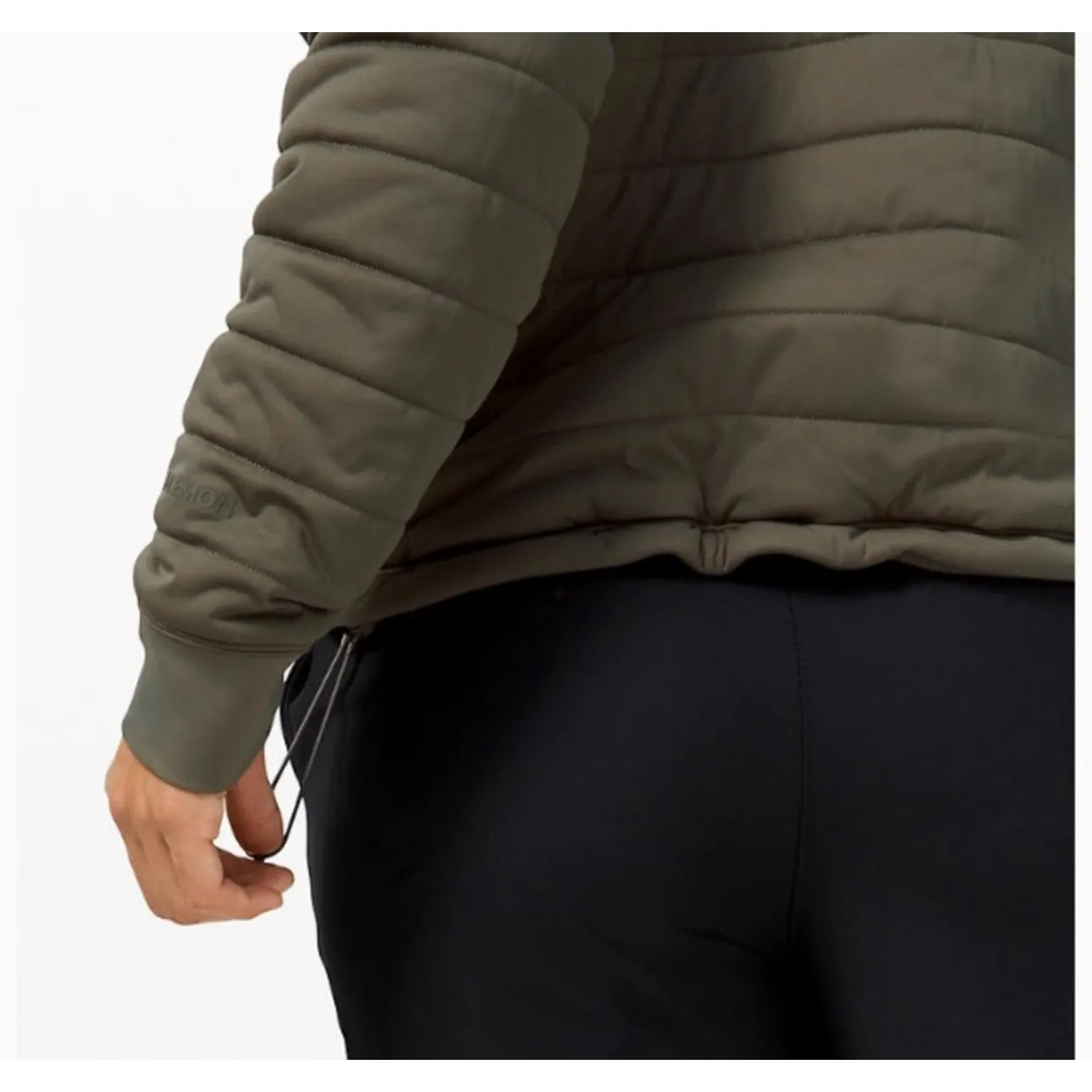 *NWT, Lululemon, Women, Dynamic Movement Half Zip Jacket, Army Green, Sz 8 - Image 2