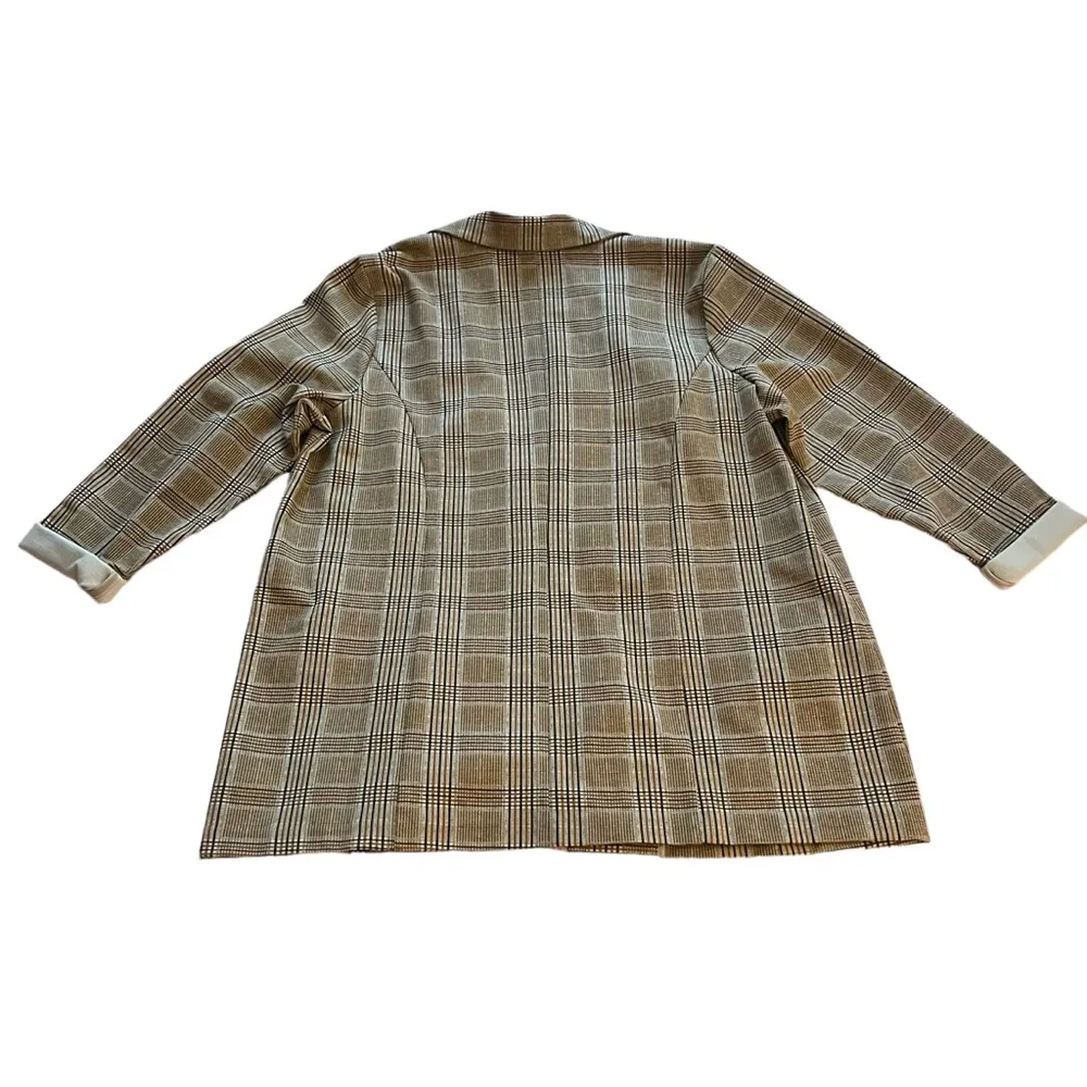 NWT, Liverpool Boyfriend Blazer, Dijon Gold Plaid, Sz 1X - Image 7