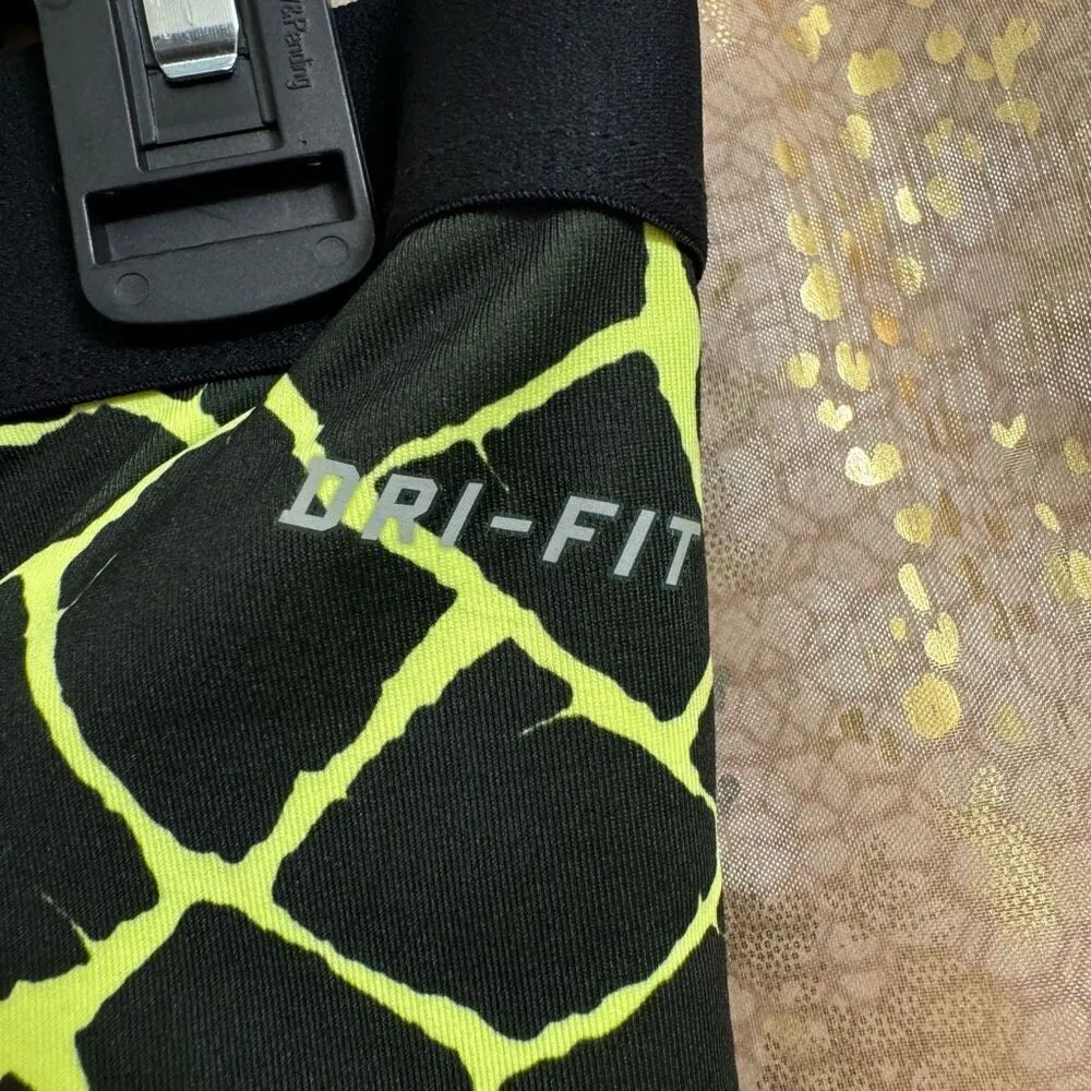 Nike Pro Dri Fit Neon Green Black Animal Print Tight Leggings M NWOT - Image 7