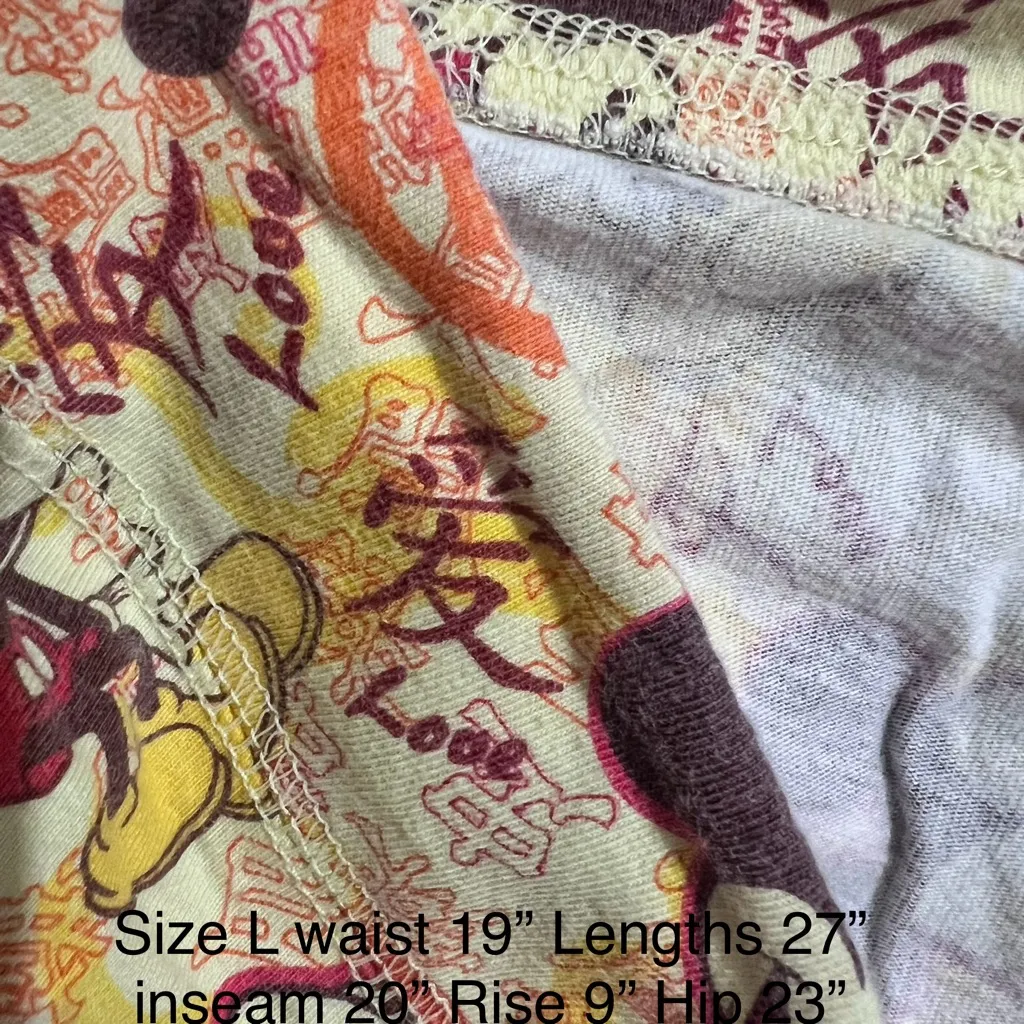 The Wonderful World disney pants size large Crop Sleep Wear Orange Box 008 - Image 3