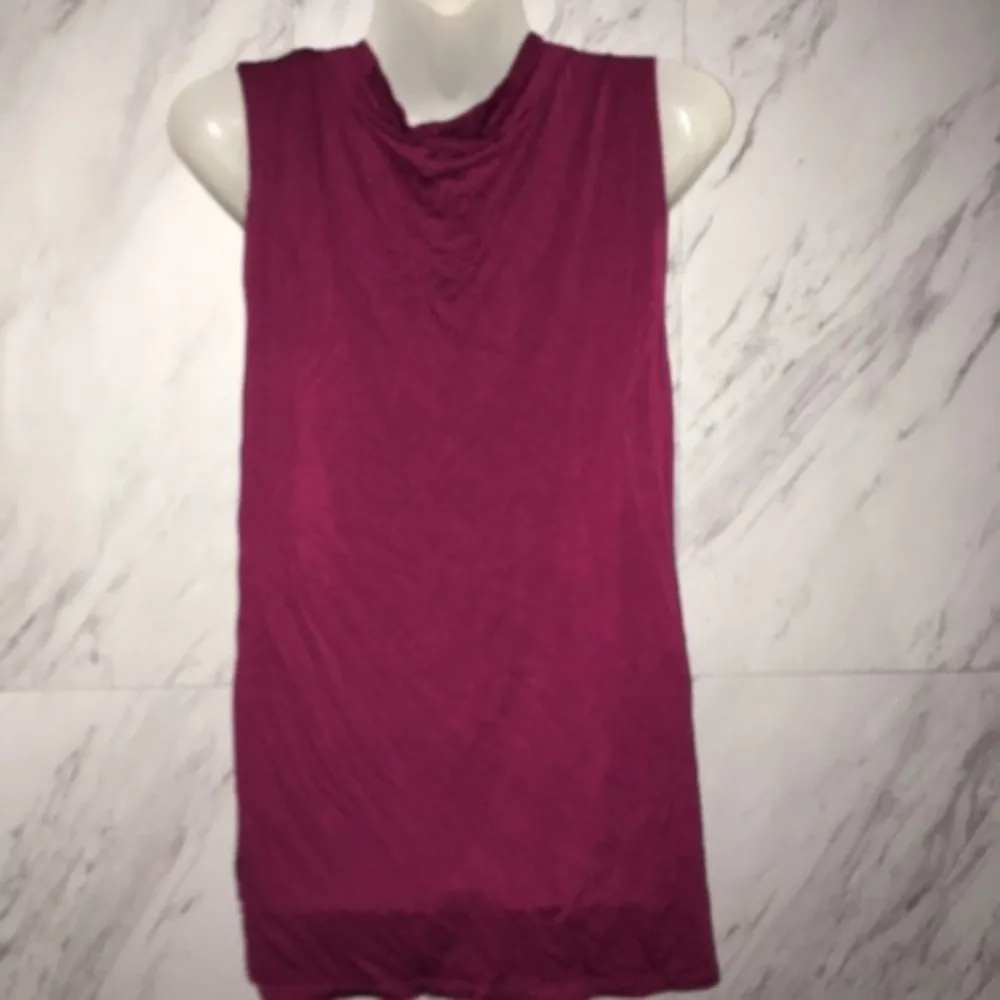 Laundry Magenta Cowl Neck Tank L - Image 4