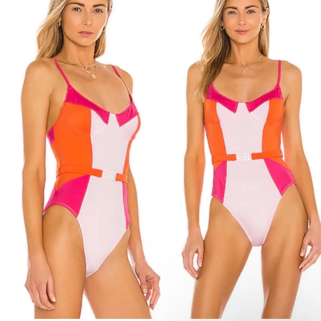 NWT Free People Solid & Striped Spencer Belted‎ One Piece $188 | Small - Image 2