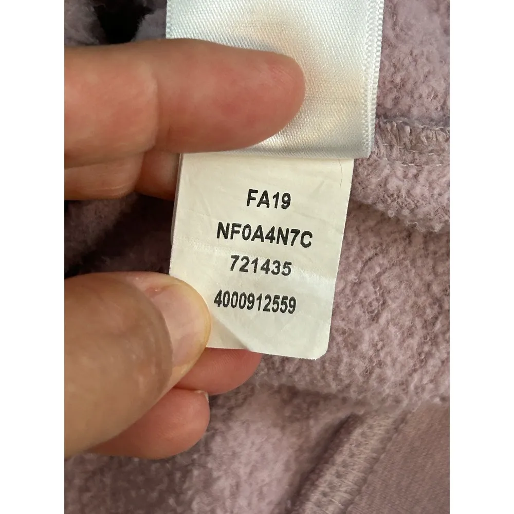 The North Face Pullover Hoodie Silver Trivert Logo Lavender Purple Womens Size M - Image 8
