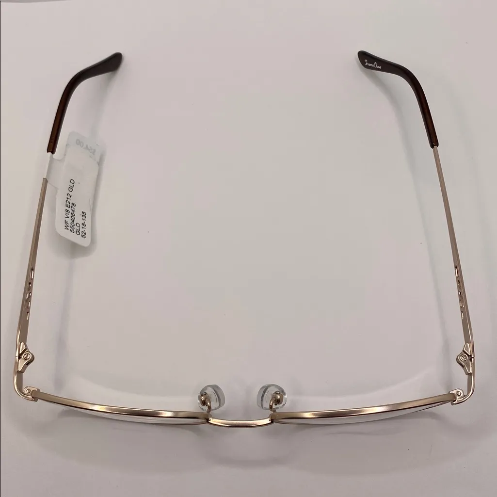 Visage E212 gold metal eyeglasses frames rectangular 52 - Image 6