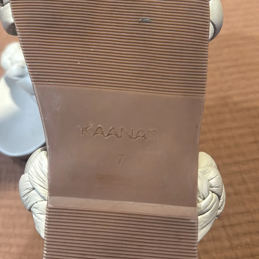 KAANAS coco chunky braided pool slide in off white 7 Revolve - Image 7