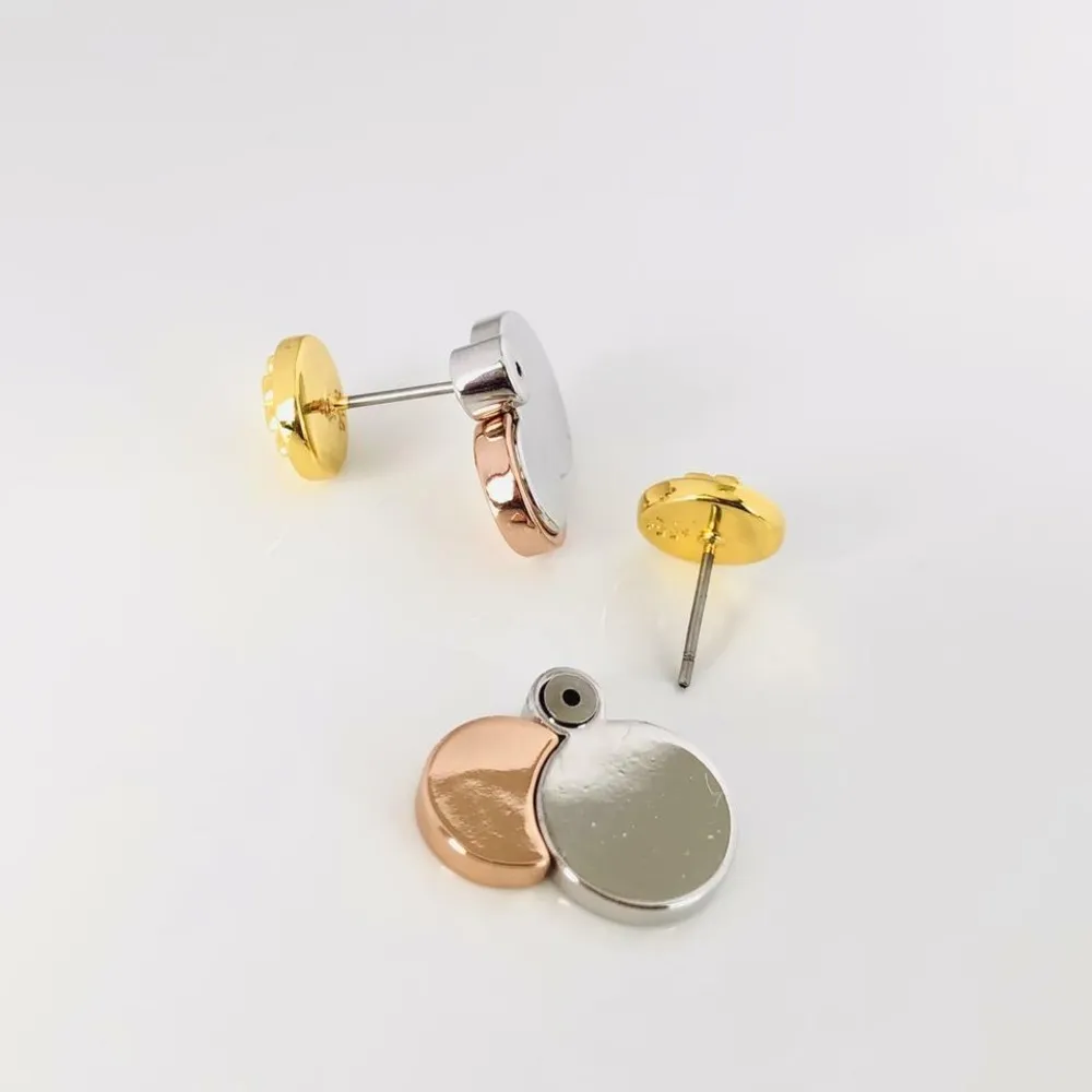 Tory Burch New Auth NEW  Gold Stud Circle Cluster Ear Jackets 16k Earrings - Image 10