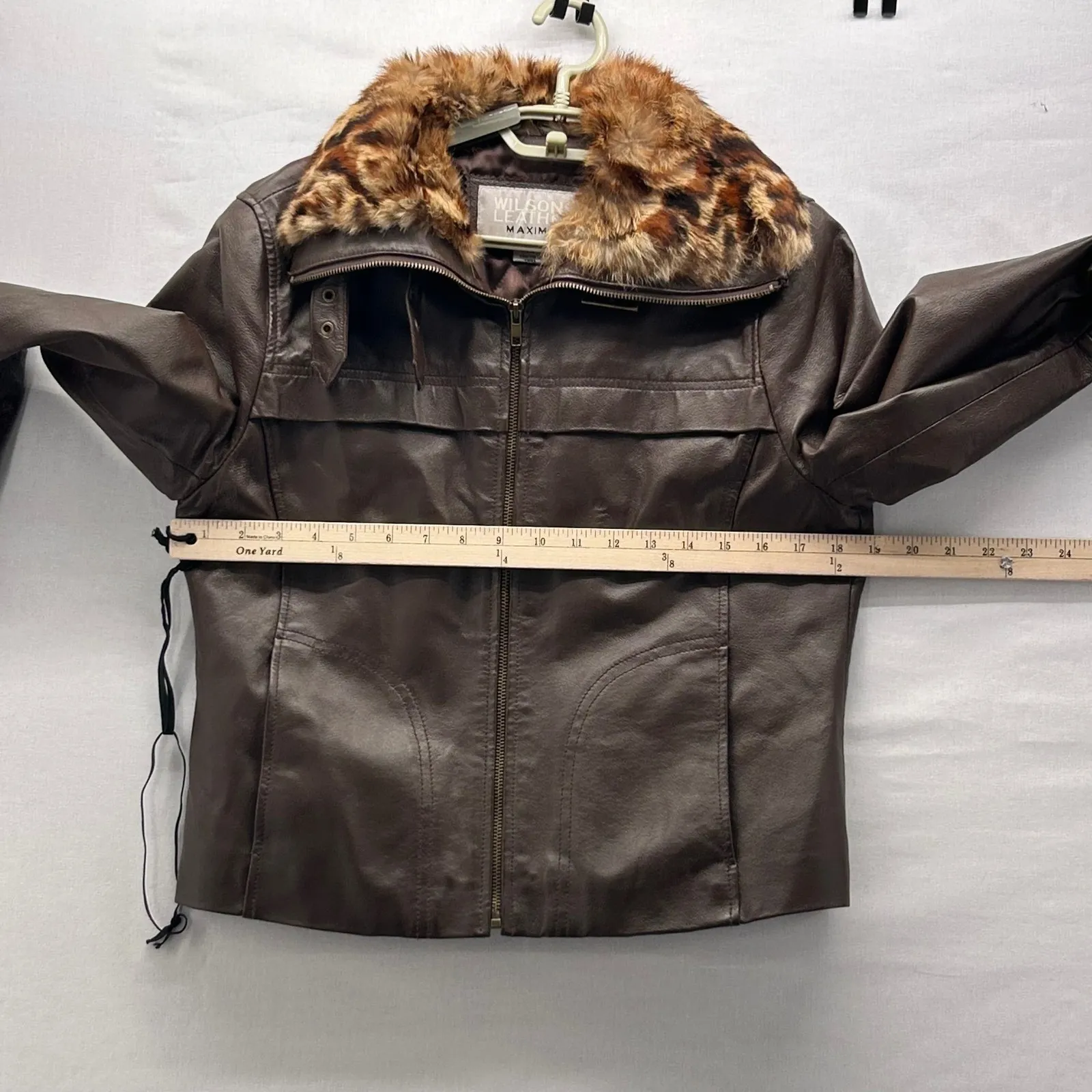 Wilsons Leather Maxima Aviator Jacket Brown Medium - Image 11