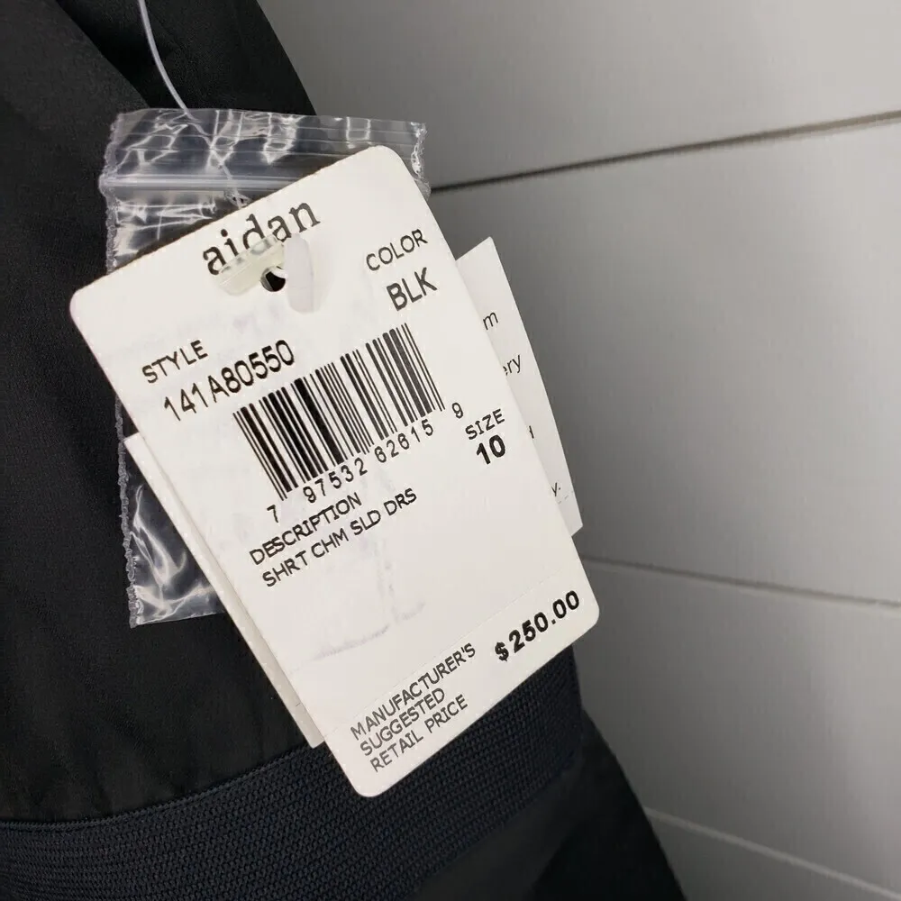 Aidan Mattox NWT Beaded One Shoulder Black Ruched Mini Dress Size 10 - Image 5