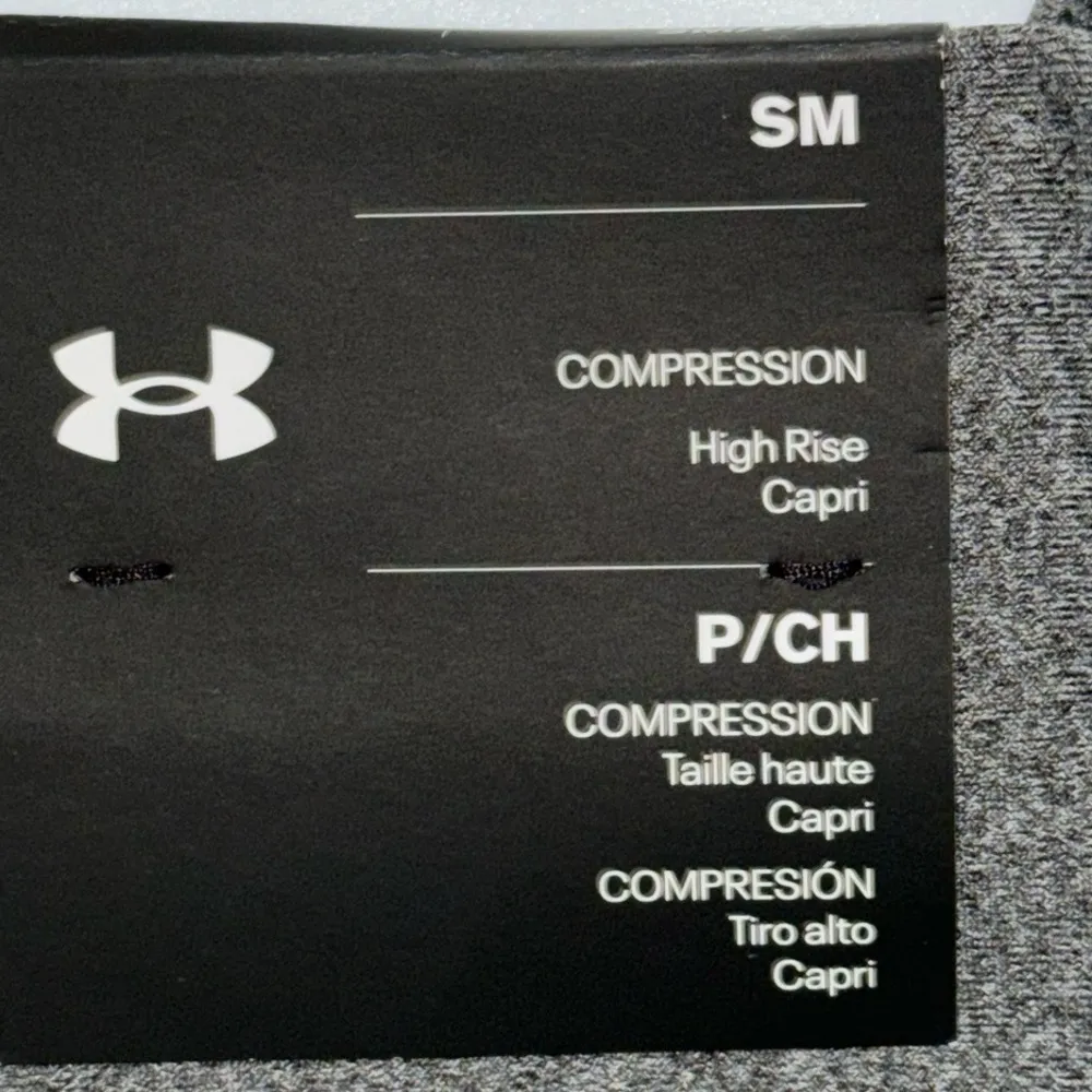 Under Armour HeatGear High Rise Cropped Leggings Capri Women’s Small S Gray NWT - Image 5