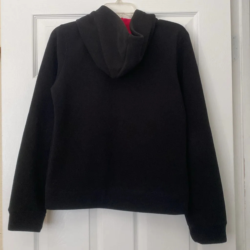 Aeropostale Women’s Full Zip Black and Pink Fleece Hoodie - Image 5