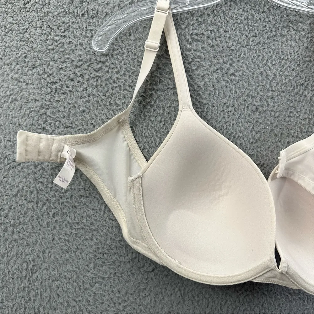 Cacique Smooth Boost Plunge Bra Ivory Off White Women's‎ 36DD E - Image 3