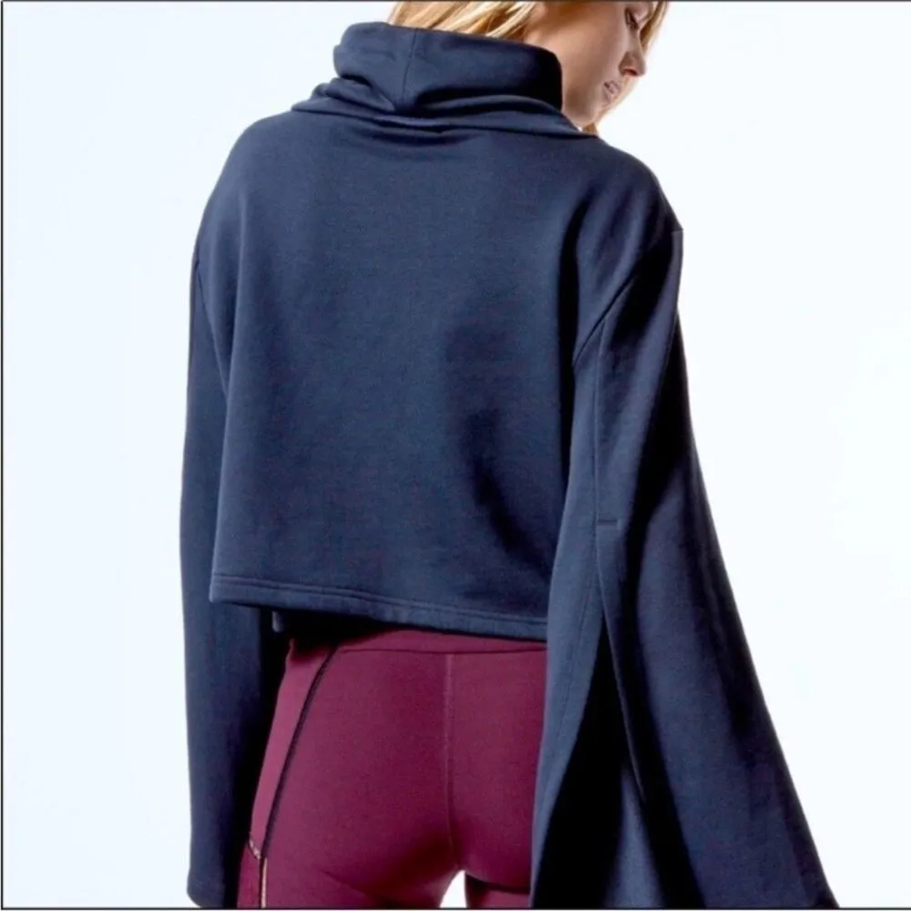 Movement Salvation Turtleneck Size Small Flare Sleeve Black EUC - Image 2