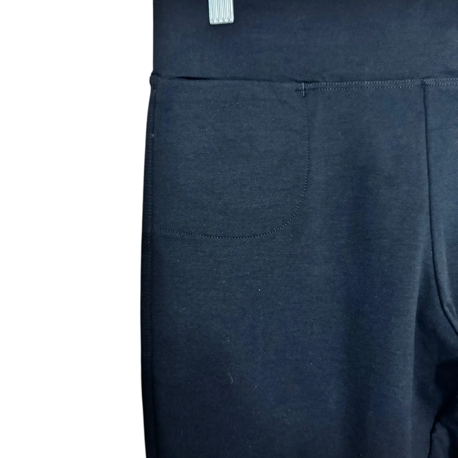 NWOT American Giant Black Ponte Kick Flare Pants Black Pull On Women’s Size 2 - Image 6