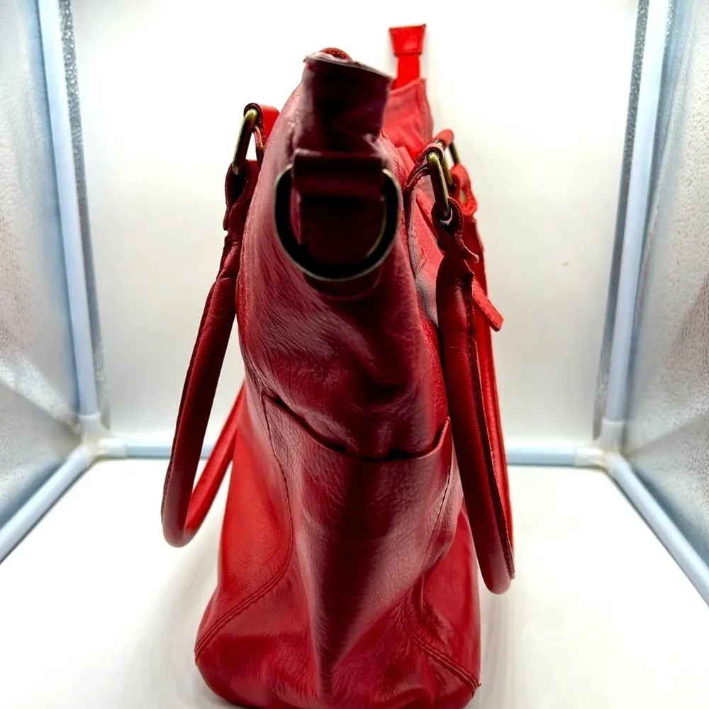 Bright Red Italian Leather Bag | Made in Italy | Borse in Pelle - Image 9