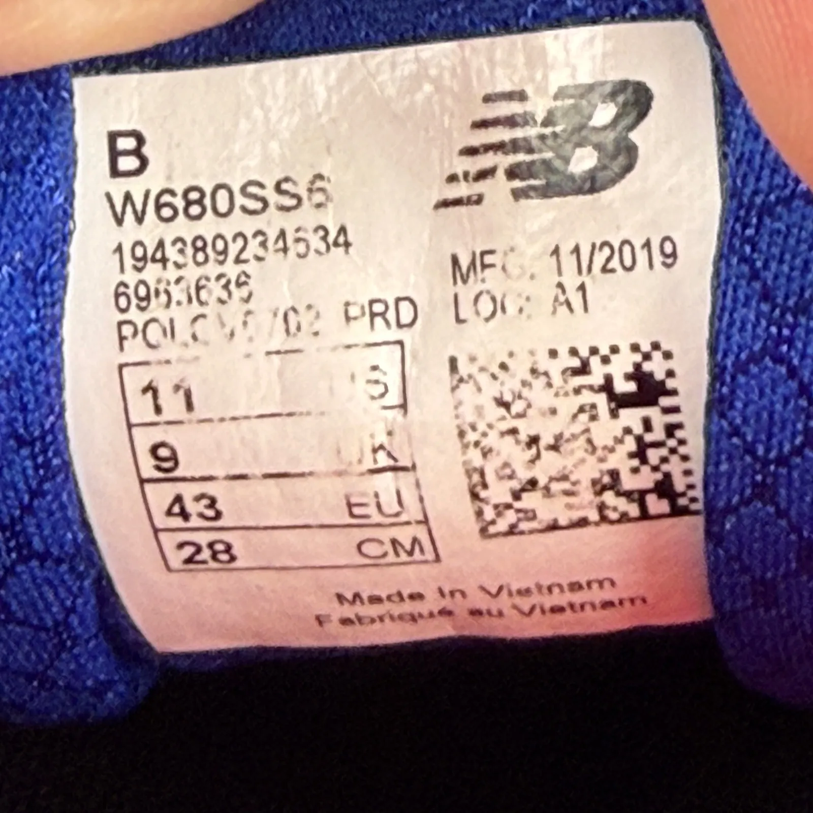 New Balance 680v6 Running Shoes Black Neon Pink Blue Women Size 11 Athletic - Image 10