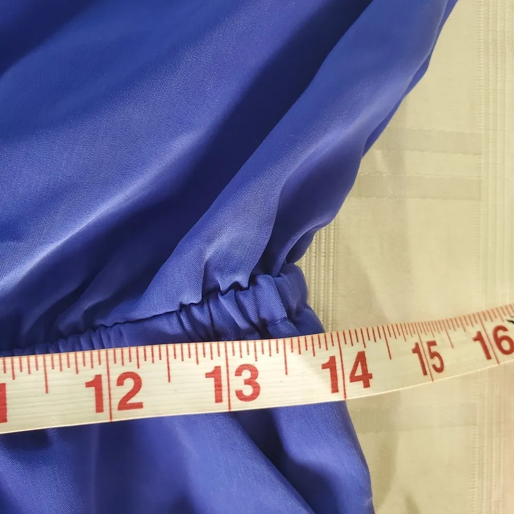 𝅺Pink Rose Large Royal blue cuffed sleeve with pockets mini dress - Image 9