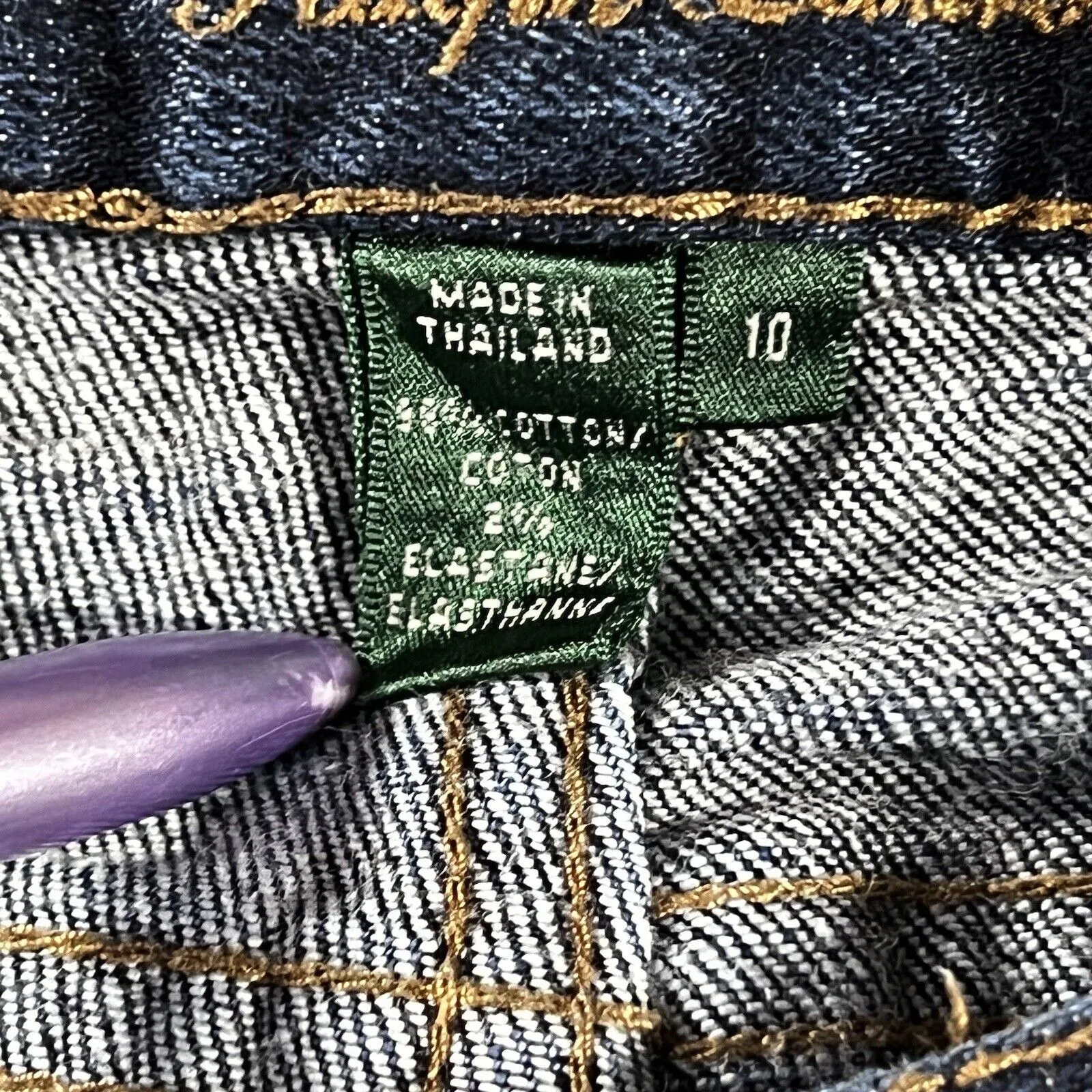 Lauren Ralph Lauren Jeans Womens 10 Mid Rise Classic Bootcut Blue‎ Denim Pants - Image 4