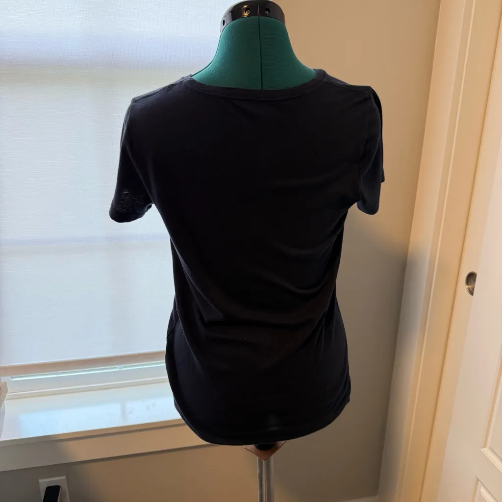 J. Crew Blue Metallic Elephant Short Sleeve T-Shirt Small - Image 6