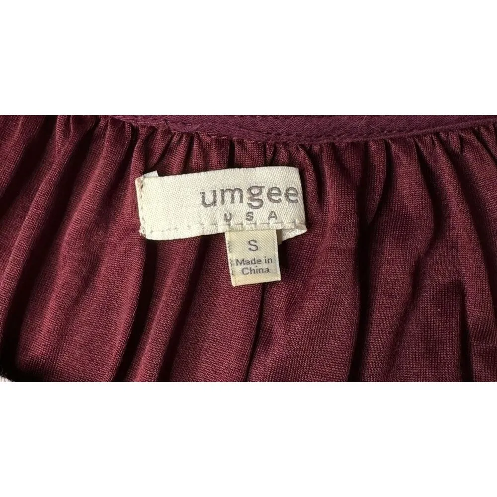 UMGEE Dark Purple Cream Lace Crochet Trim Boho Cotton Blend Gauzy Tunic Dress - Image 8