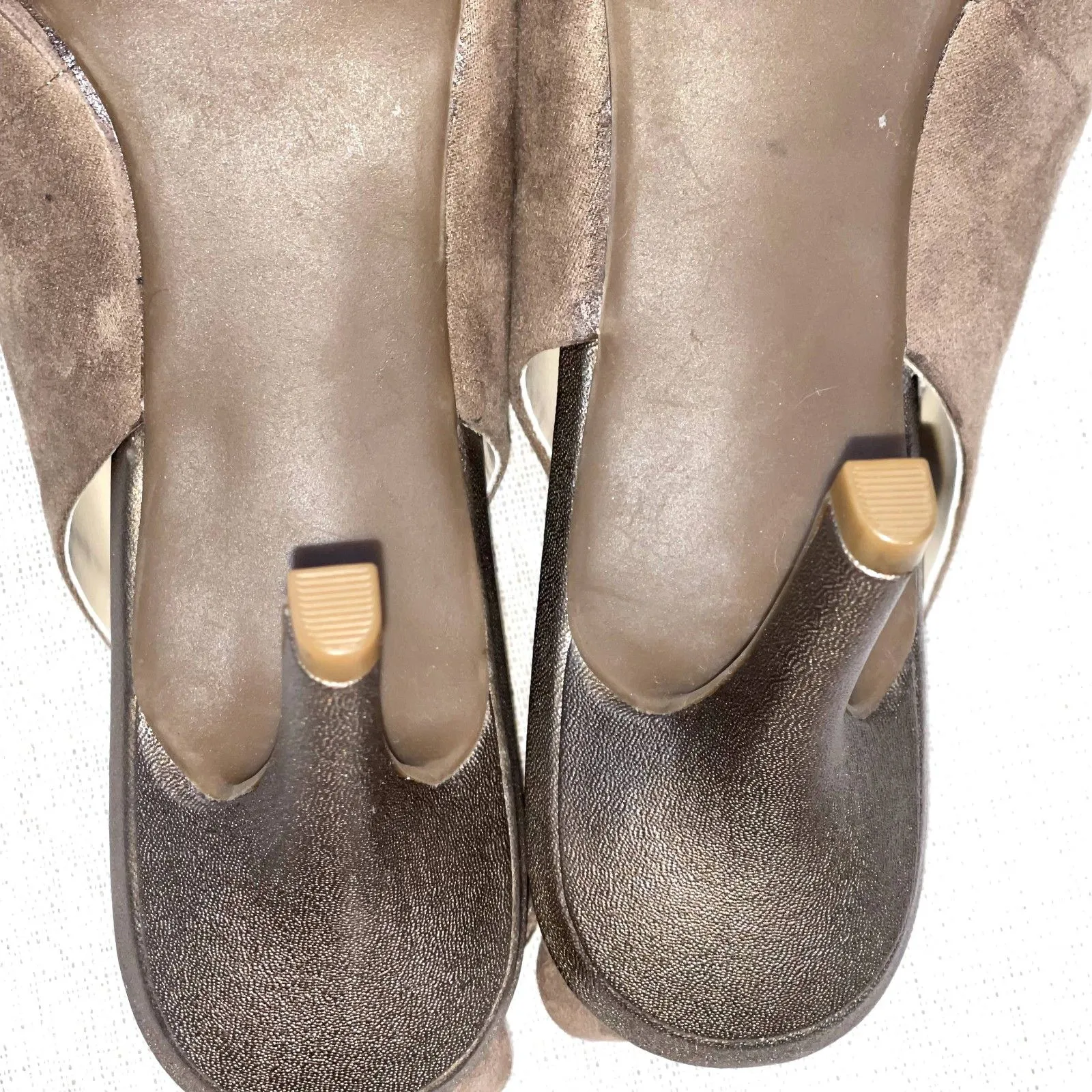 Dressbarn | Nanette Taupe Pointed Toe Slingback Heels | Size 7.5 - Image 9