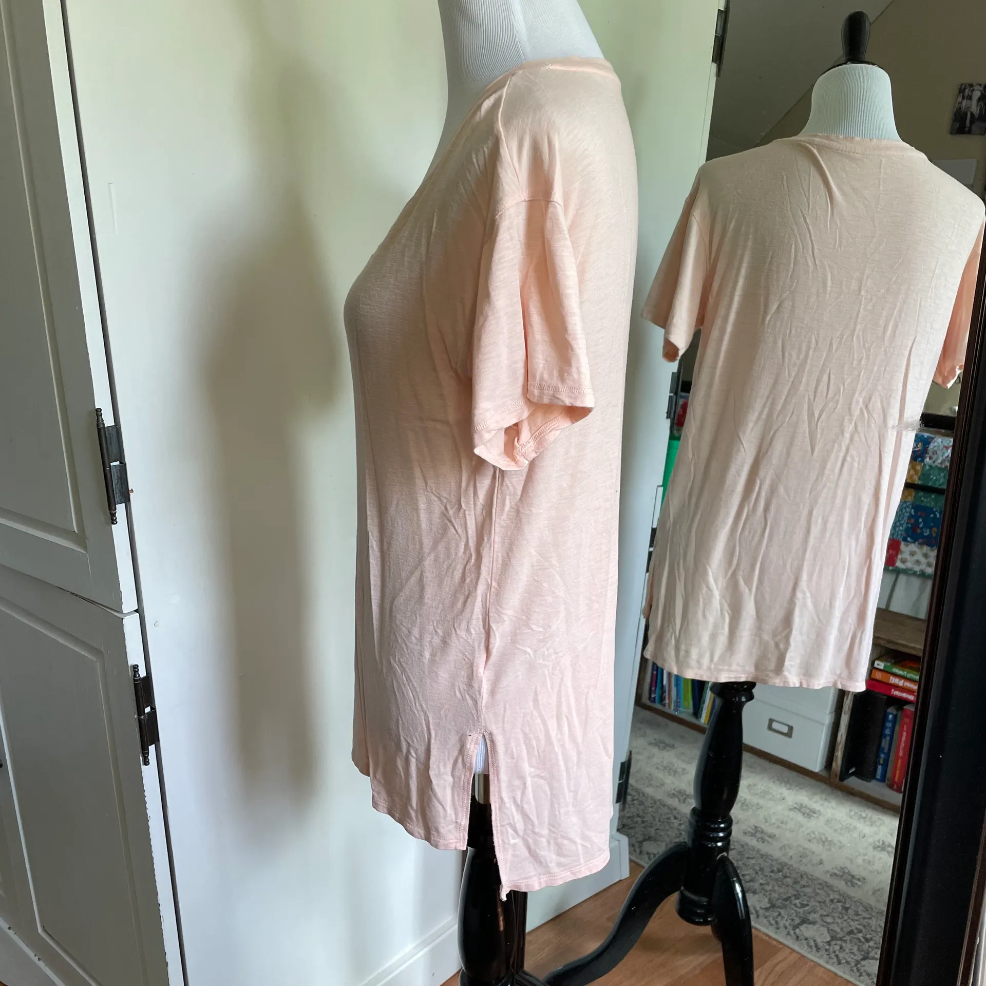 Small Pink V Neck Tee - Image 2