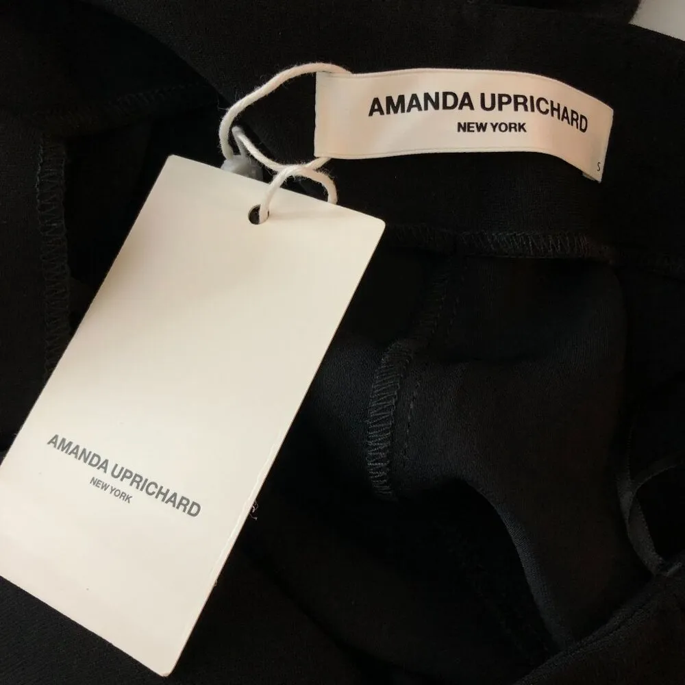 Amanda Uprichard New York Womens Dress Pants Pintuck Boot Cut Black S - Image 3