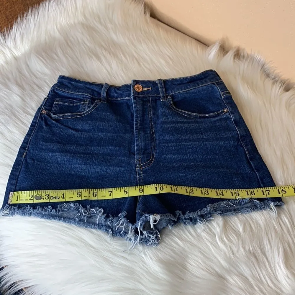 Forever 21 High Waist Cut Off Jean Shorts Size 27 - Image 6