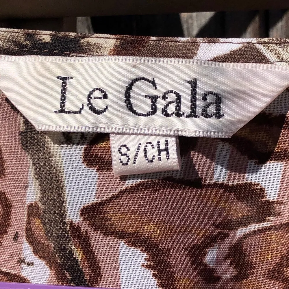 Le Gala Jeweled Sheer Swim cover up S Brown - Image 3