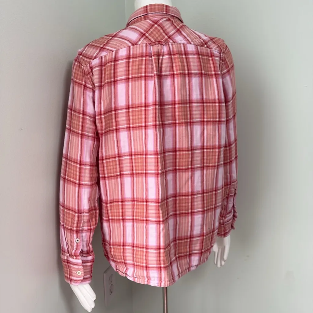 J. Crew Classic Fit Shirt Plaid in Blush Tartan size 14 - Image 10