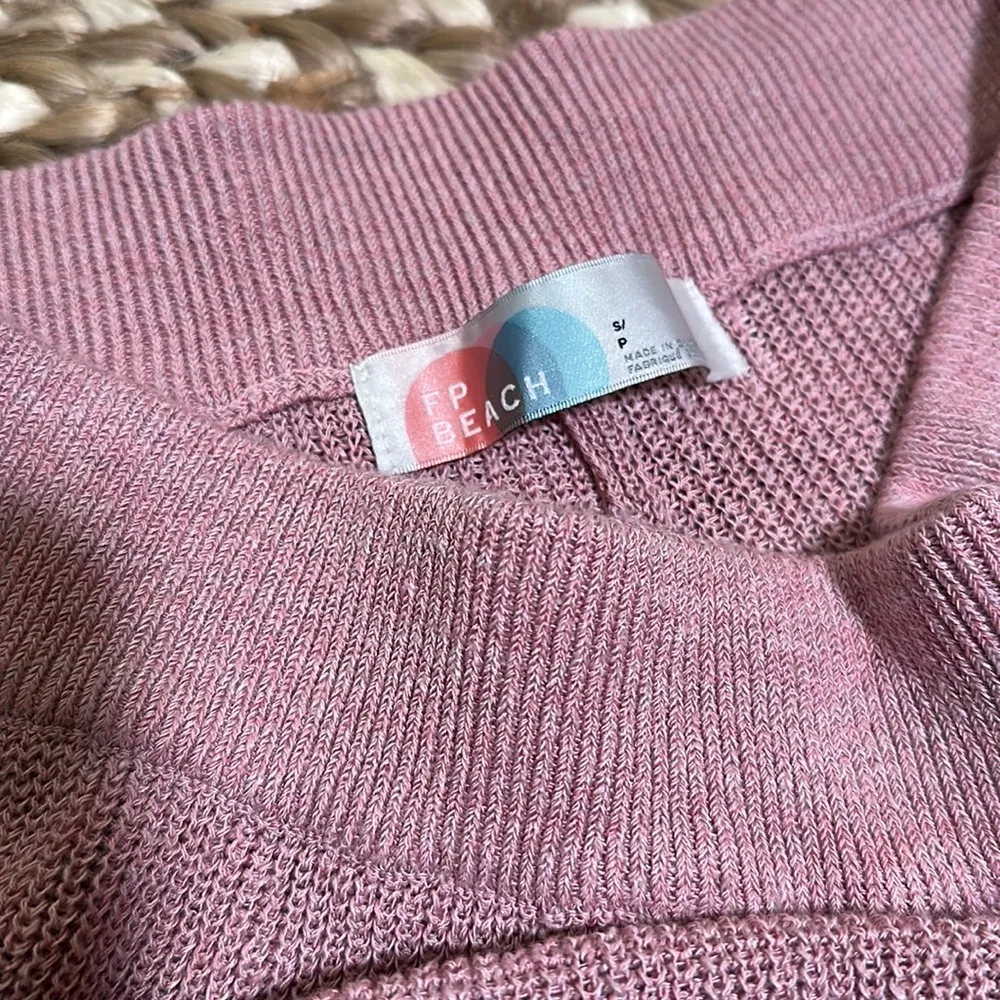 FREE PEOPLE RARE! Split Open Side Leg Ankle Wide Leg Knit Pants Size S - Image 7