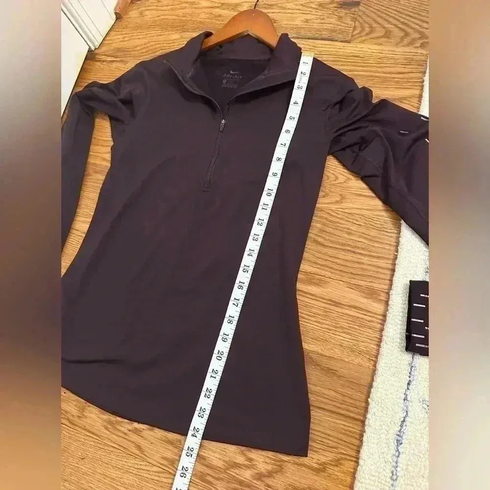 Nike Pro Warm Dri Fit Purple Quarter Zip Up Long Sleeve Shirt size Medium - Image 9