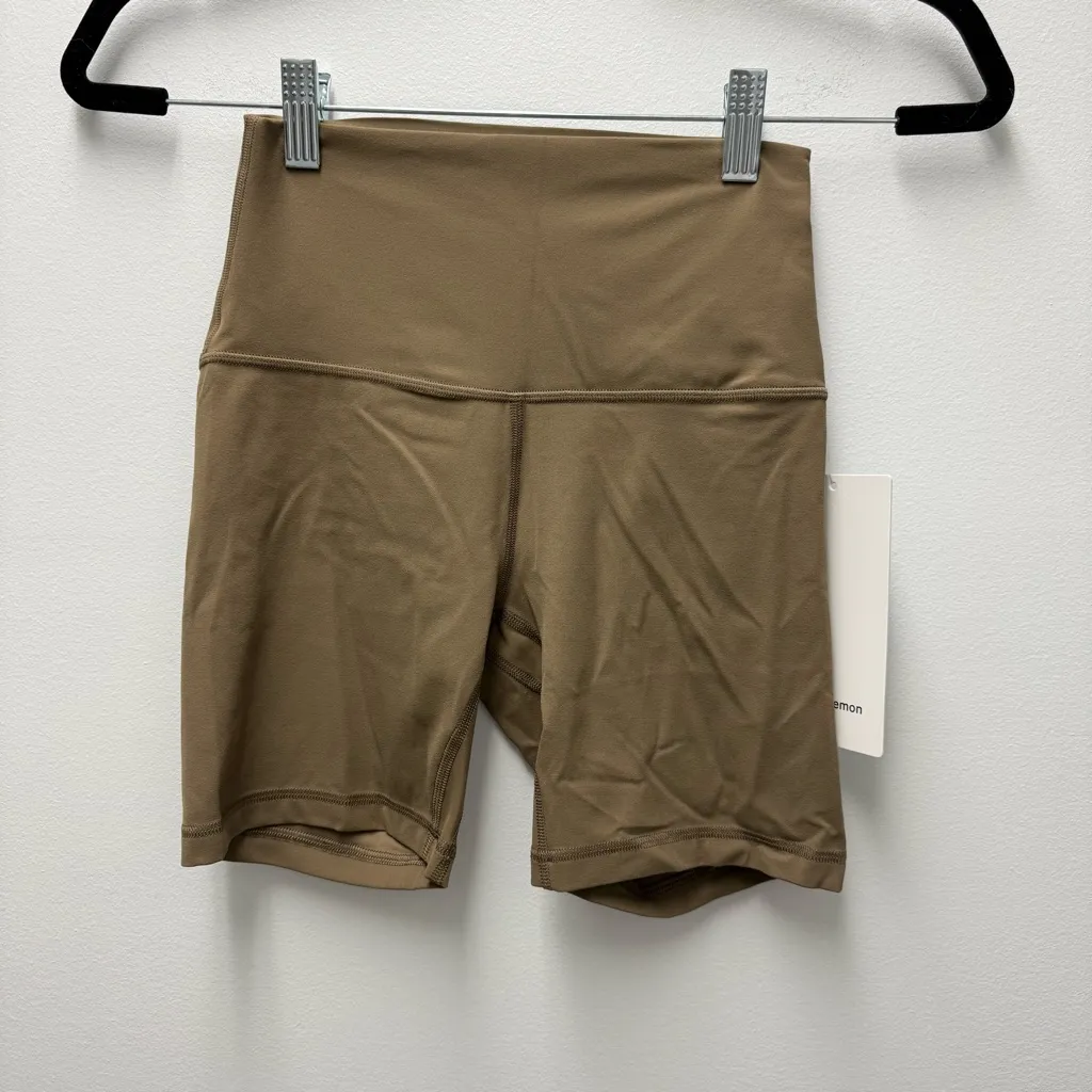 NWT Lululemon Align High-Rise Short 6", Allspice Tan | Size 4 - Image 3