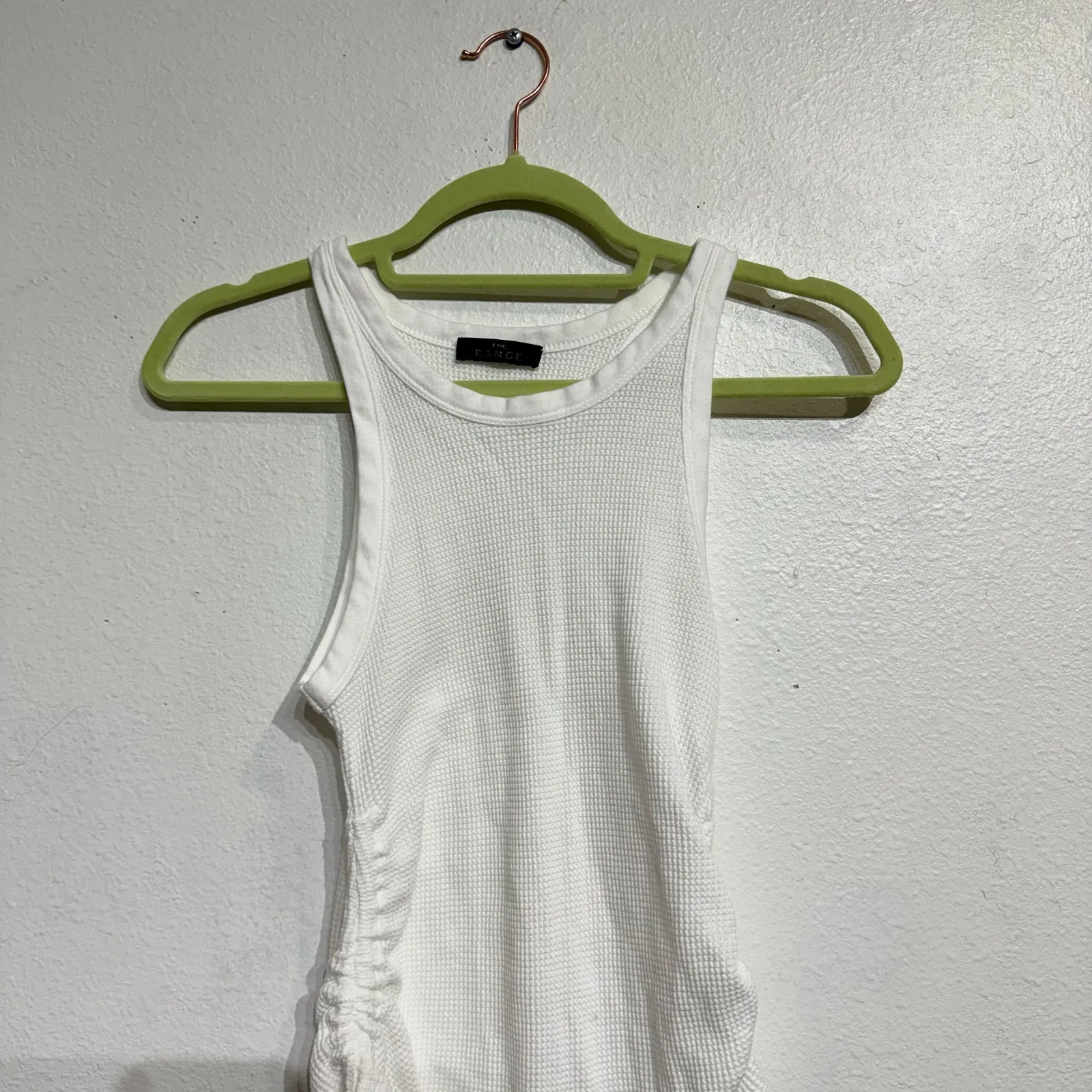 The Range  White Gathered Thermal Tank Top Sz S - Image 3