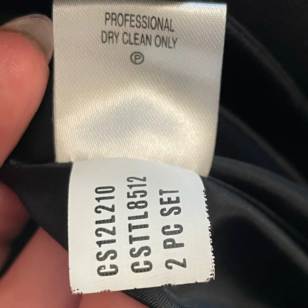 Black Two Piece Suit Jacket Pants Set women’s size 10 Interview - Image 7